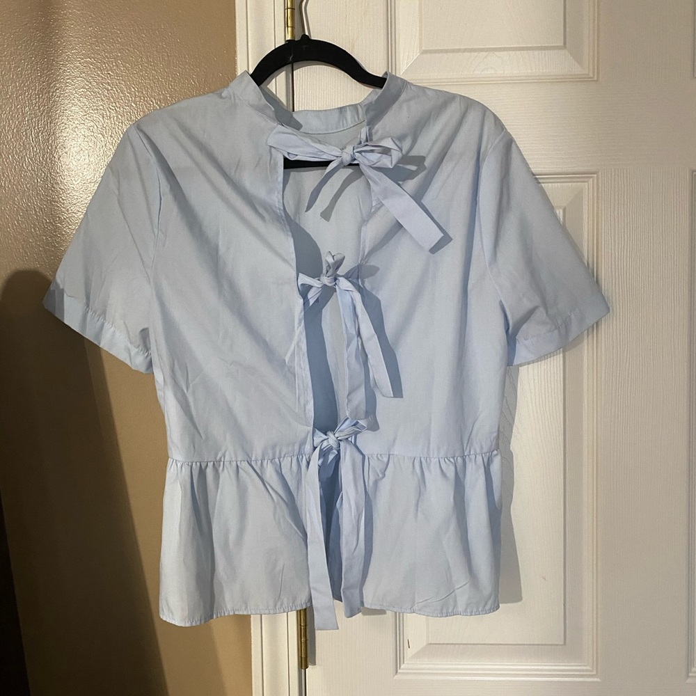 SOLD Open back PEPLUM tie top MEDIUM